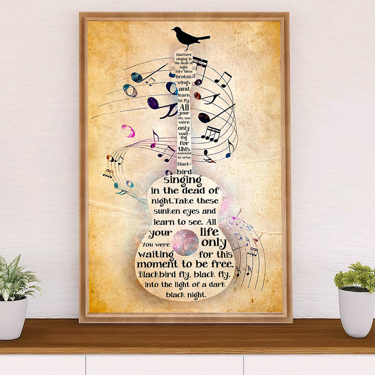 Music Guitar Canvas Wall Art Prints | Guitar Song | Home Décor Gift for Guitarist