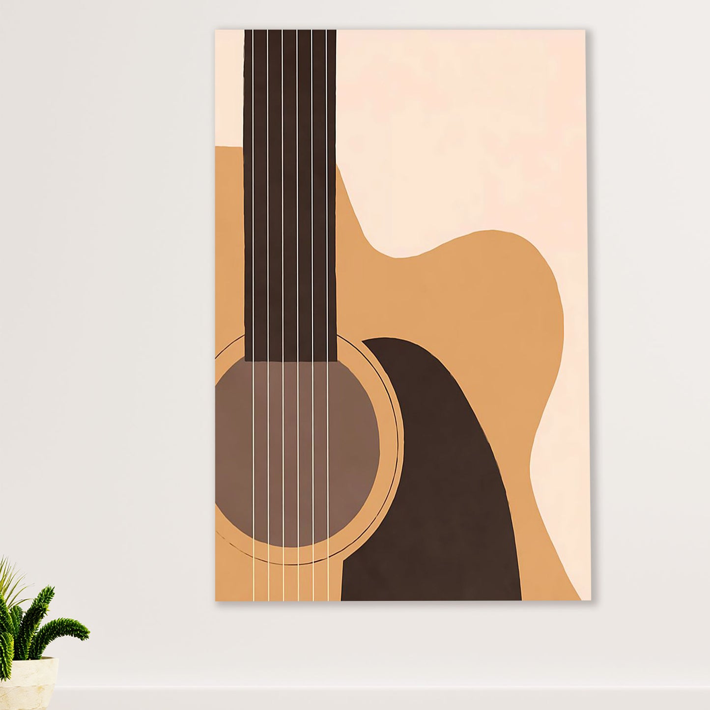 Music Guitar Canvas Wall Art Prints | Accoustic Guitar | Home Décor Gift for Guitarist
