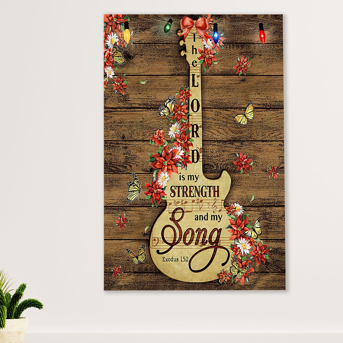 Music Guitar Canvas Wall Art Prints | Motivational Quotes | Home Décor Gift for Guitarist