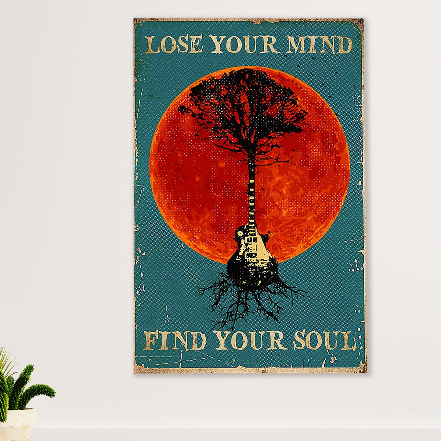 Music Guitar Canvas Wall Art Prints | Lose Your Mind | Home Décor Gift for Guitarist