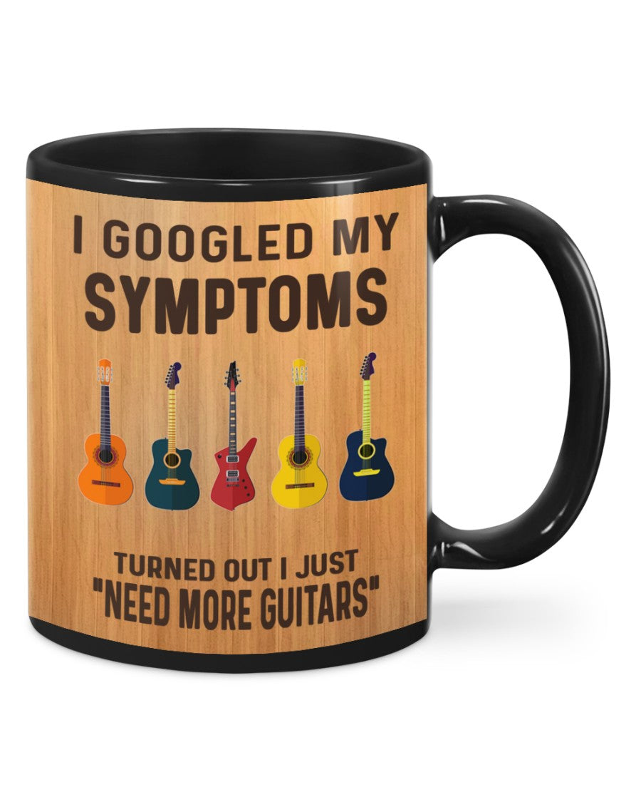 Guitar Coffee Mug | I Googled My Symptoms | Drinkware Gift for Guitarist