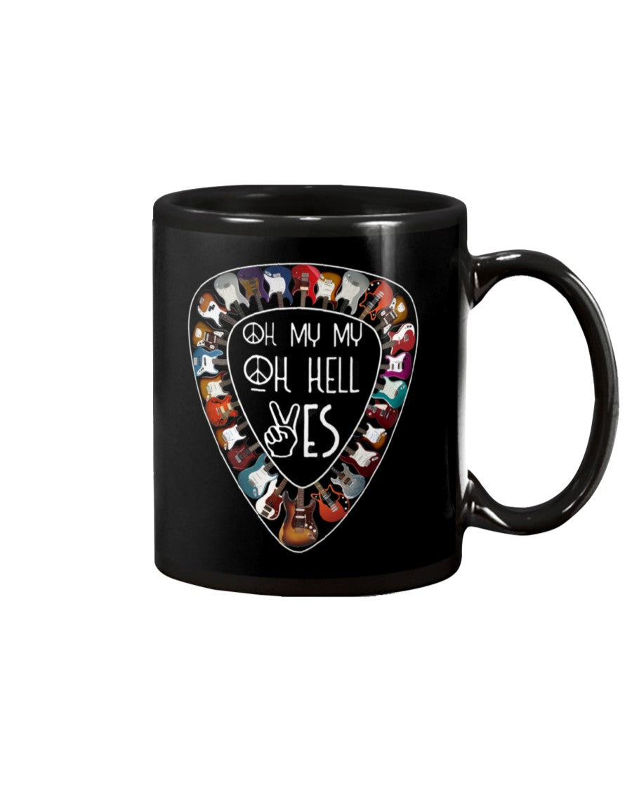 Guitar Coffee Mug | Oh My My Hippie | Drinkware Gift for Guitarist