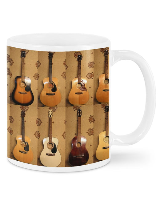 Guitar Coffee Mug | Accoustic Guitar | Drinkware Gift for Guitarist