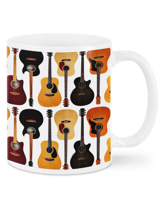 Guitar Coffee Mug | Accoustic Guitars | Drinkware Gift for Guitarist