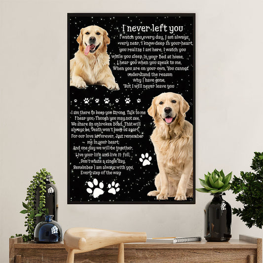 Golden Retriever Canvas Wall Art | I Never Left You | Home Décor Gift for Dog Puppies Lover