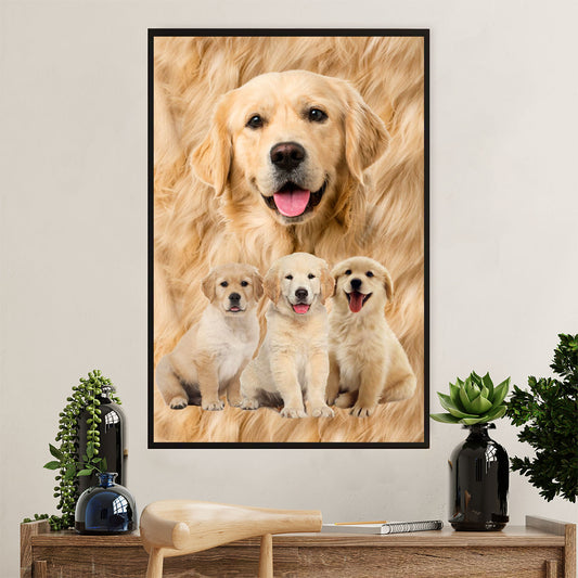 Golden Retriever Canvas Wall Art | Dog Puppies | Home Décor Gift for Dog Puppies Lover
