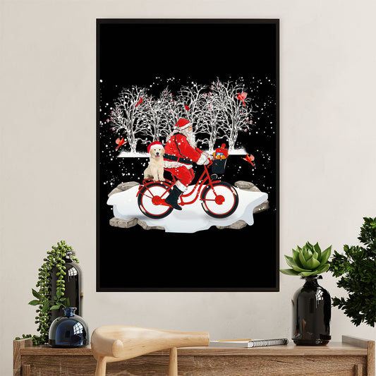 Golden Retriever Poster | Christmas & Dog | Wall Art Gift for Dog Puppies Lover