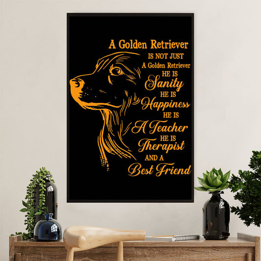 Golden Retriever Canvas Wall Art | Dog Best Friend | Home Décor Gift for Dog Puppies Lover
