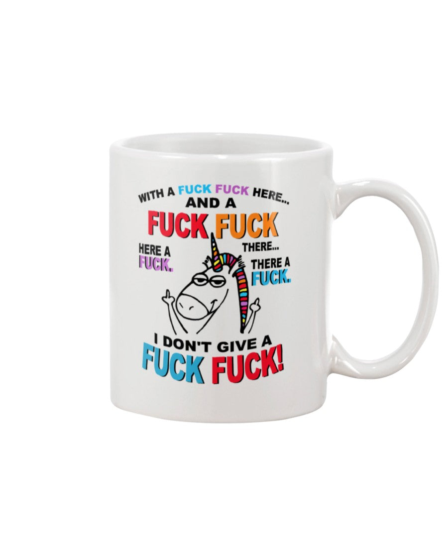 Funny Coffee Mug | Unicorn I Don't Give A Fk | Funny Badass Quotes Drinkware Gift