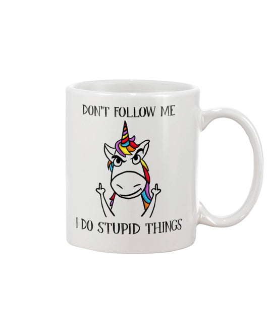 Funny Coffee Mug | Unicorn Don't Follow Me | Funny Badass Quotes Drinkware Gift
