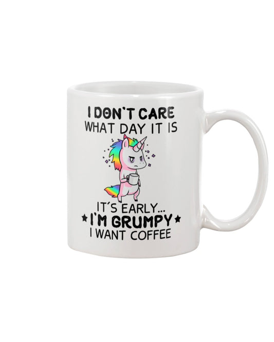 Funny Coffee Mug | Unicorn I'm Grumpy | Funny Badass Quotes Drinkware Gift
