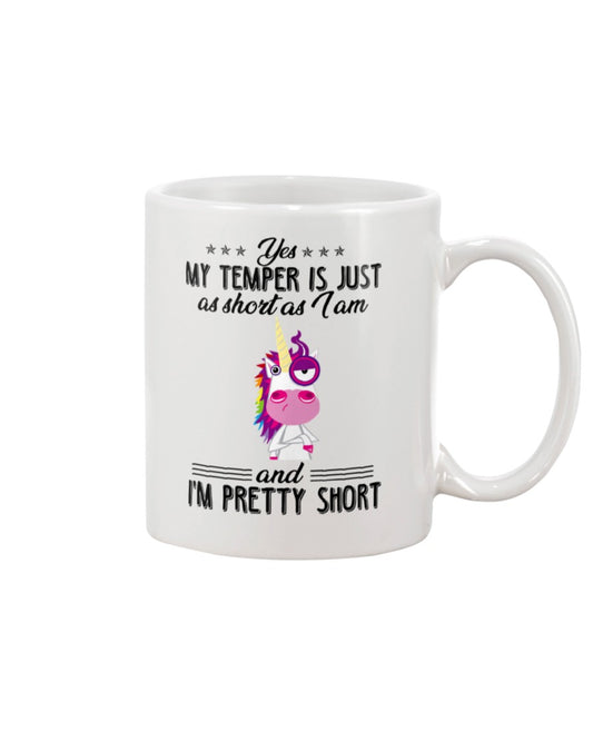 Funny Coffee Mug | Unicorn I'm Pretty Short | Funny Badass Quotes Drinkware Gift