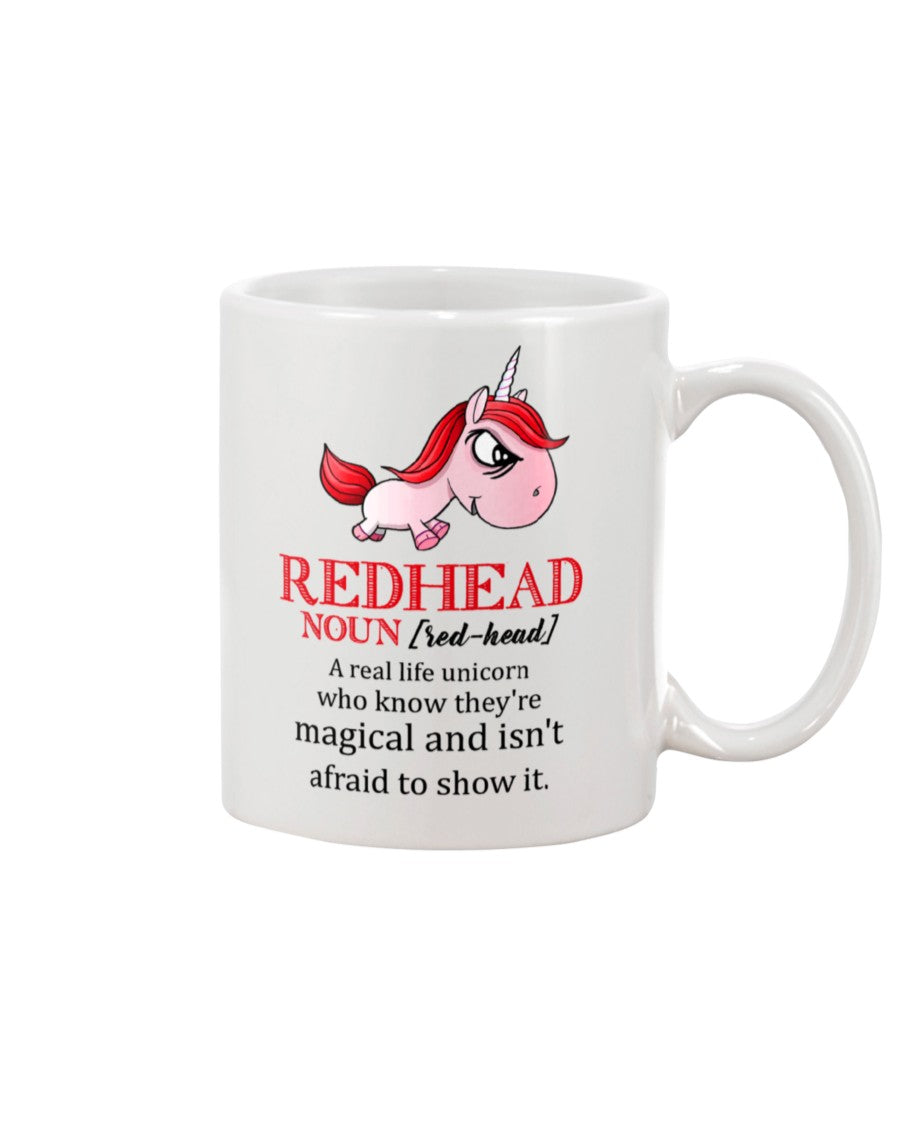 Funny Coffee Mug | Unicorn Redhead Definition | Funny Badass Quotes Drinkware Gift