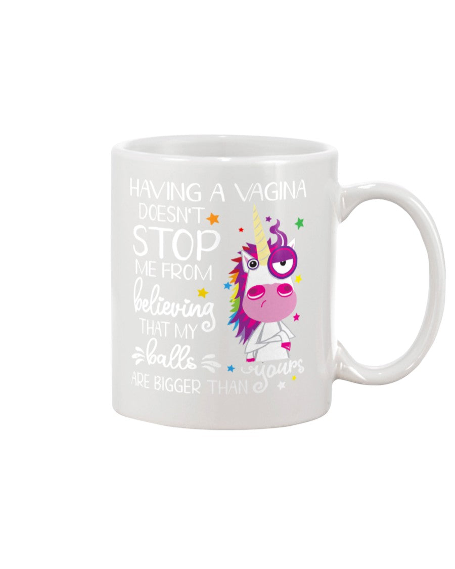 Funny Coffee Mug | Unicorn Having A Vagina | Funny Badass Quotes Drinkware Gift