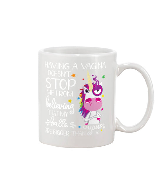 Funny Coffee Mug | Unicorn Having A Vagina | Funny Badass Quotes Drinkware Gift