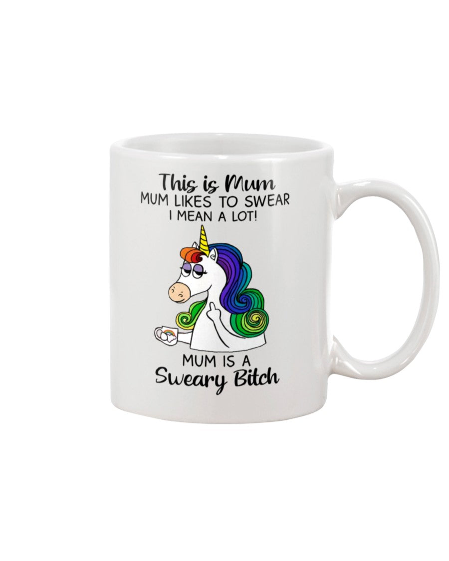 Funny Coffee Mug | Unicorn Mum | Funny Badass Quotes Drinkware Gift