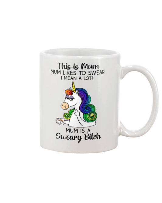 Funny Coffee Mug | Unicorn Mum | Funny Badass Quotes Drinkware Gift