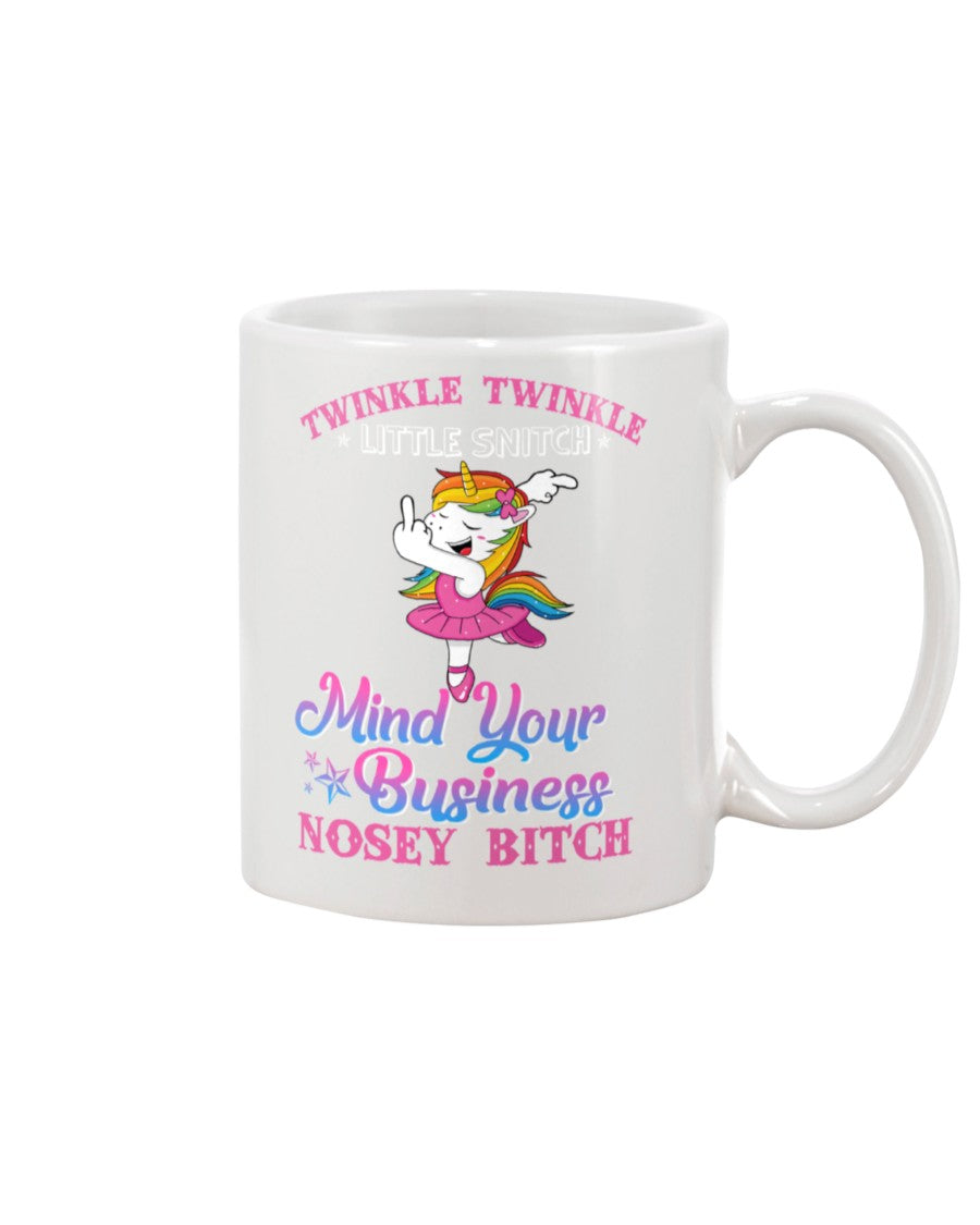 Funny Coffee Mug | Unicorn Twinkle Twinkle | Funny Badass Quotes Drinkware Gift