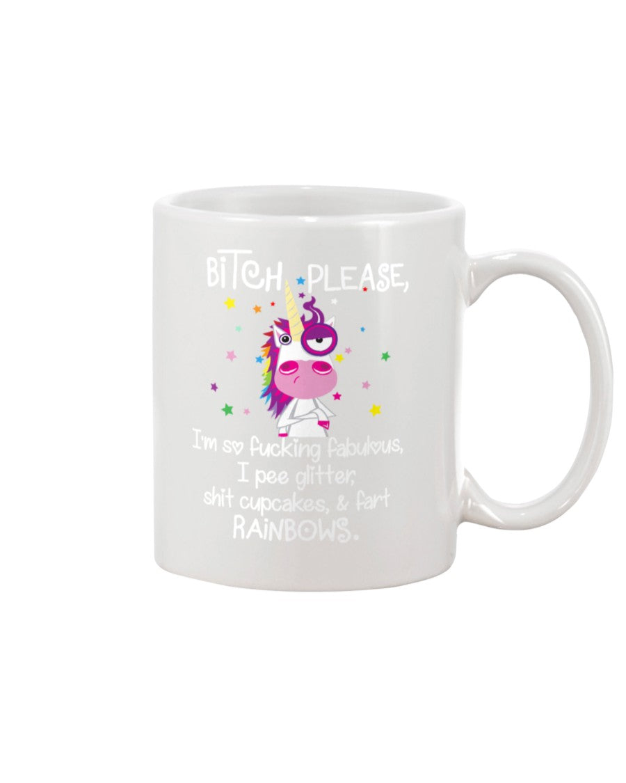 Funny Coffee Mug | Unicorn Fart Rainbows | Funny Badass Quotes Drinkware Gift