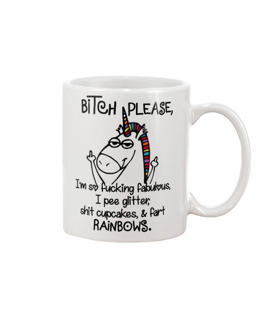 Funny Coffee Mug | Unicorn Rainbows | Funny Badass Quotes Drinkware Gift