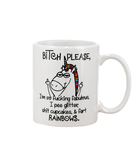 Funny Coffee Mug | Unicorn Rainbows | Funny Badass Quotes Drinkware Gift