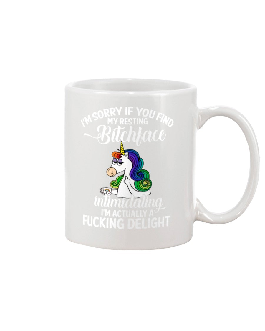Funny Coffee Mug | Unicorn Bitchface | Funny Badass Quotes Drinkware Gift