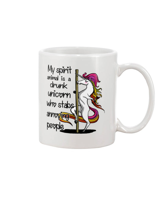 Funny Coffee Mug | Unicorn My Spirit Animal | Funny Badass Quotes Drinkware Gift
