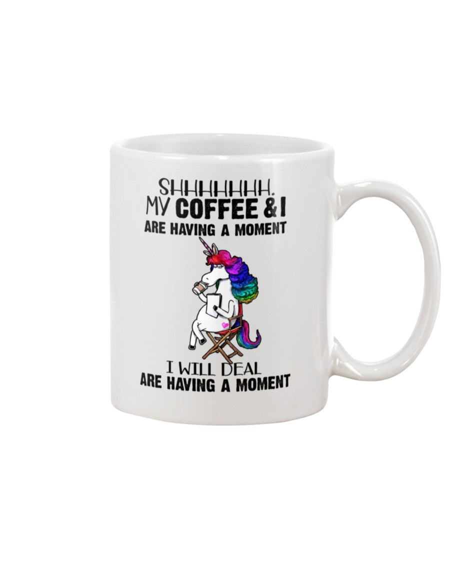 Funny Coffee Mug | Unicorn My Coffee & I | Funny Badass Quotes Drinkware Gift