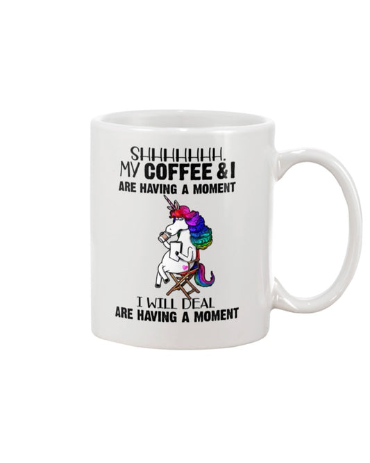 Funny Coffee Mug | Unicorn My Coffee & I | Funny Badass Quotes Drinkware Gift