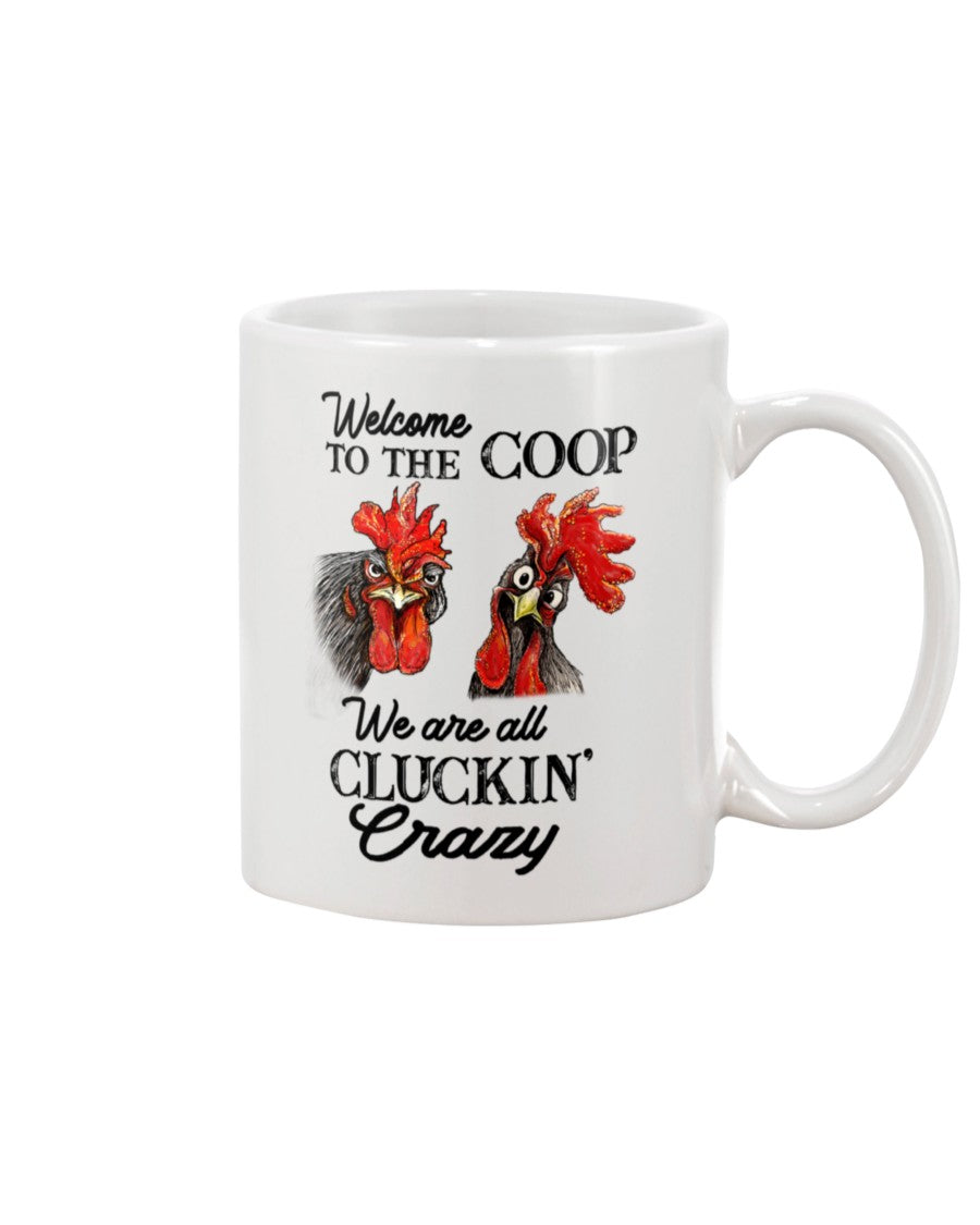 Funny Coffee Mug | Chicken Cluckin Crazy | Funny Badass Quotes Drinkware Gift