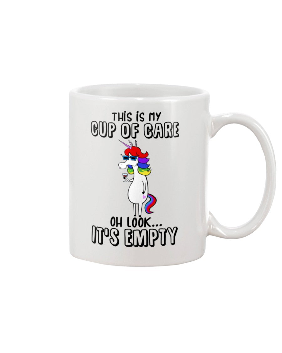 Funny Coffee Mug | Unicorn Cup Of Care | Funny Badass Quotes Drinkware Gift