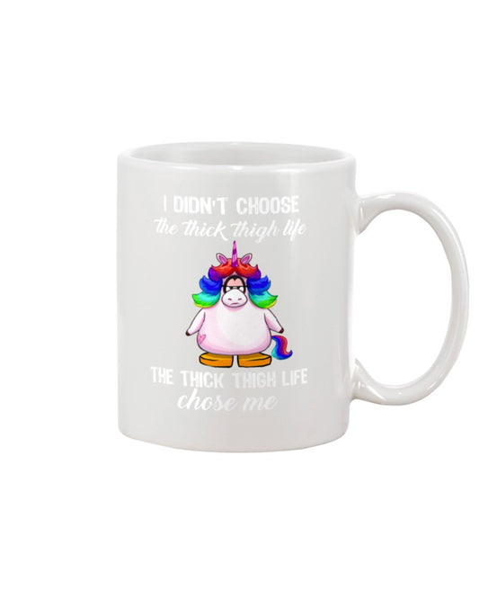 Funny Coffee Mug | Unicorn Thick Thigh Life | Funny Badass Quotes Drinkware Gift