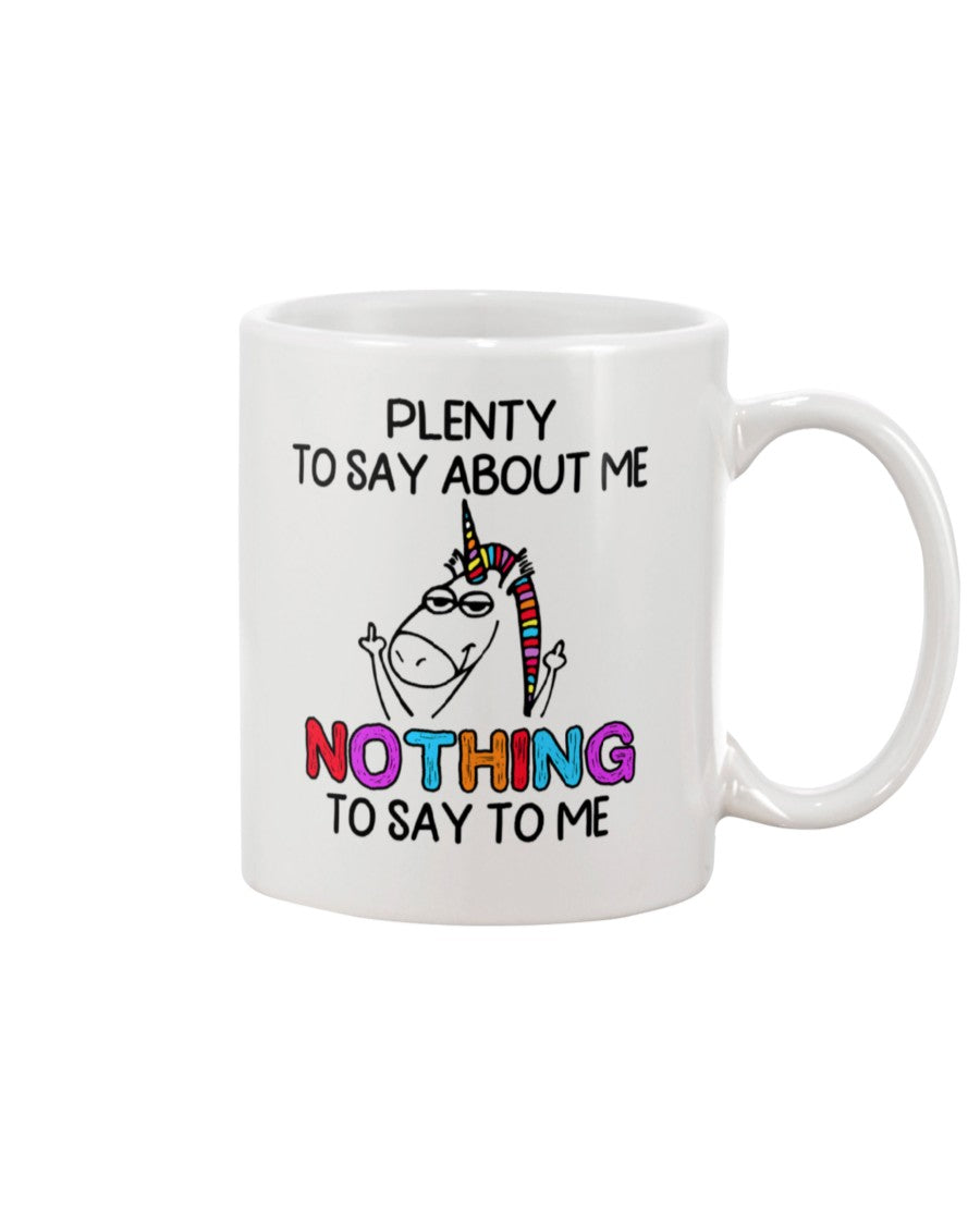 Funny Coffee Mug | Unicorn Nothing To Say To Me | Funny Badass Quotes Drinkware Gift