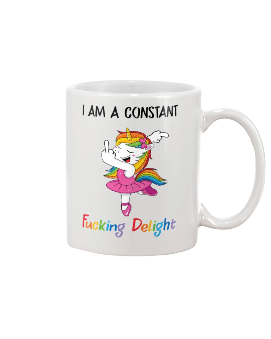 Funny Coffee Mug | Unicorn Constant Fking Delight | Funny Badass Quotes Drinkware Gift