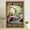 Bathroom Canvas Get Naked Unless You Are Just Visiting Don't Make It Weired | Wall Art Funny Gift for Friends, Room Décor for Restroom