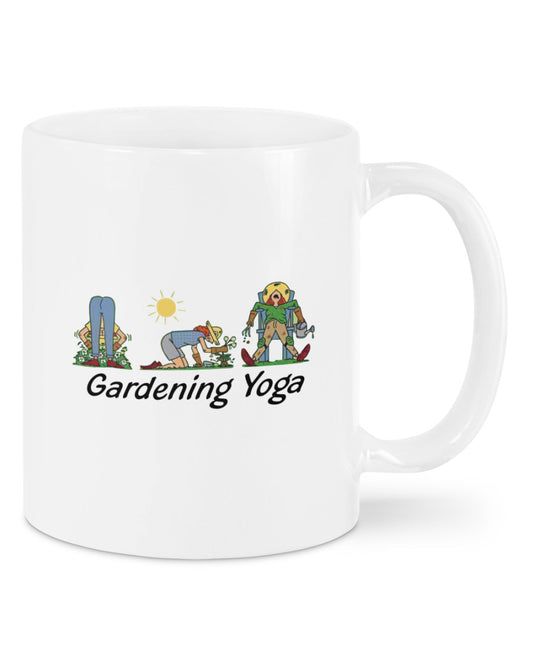 Gardening Coffee Mug | Funny Gardening Yoga | Drinkware Gift for Gardener, Plants Lover