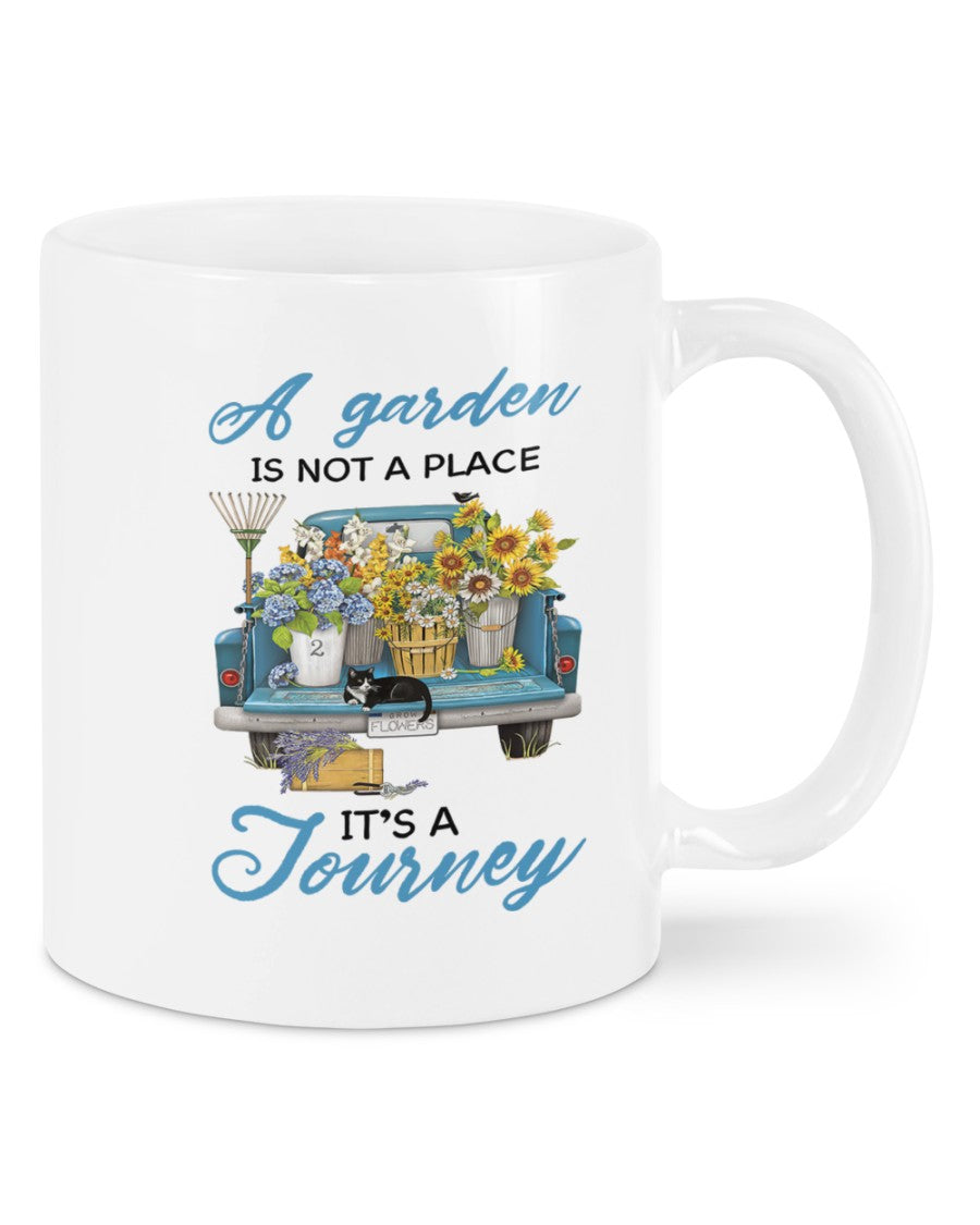 Gardening Coffee Mug | A Garden Is A Journey | Drinkware Gift for Gardener, Plants Lover
