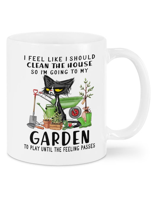 Gardening Coffee Mug | Feel Like I Should Clean My House | Drinkware Gift for Gardener, Plants Lover