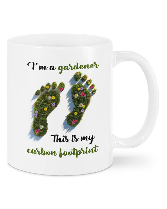 Gardening Coffee Mug | My Carbon Footprint | Drinkware Gift for Gardener, Plants Lover