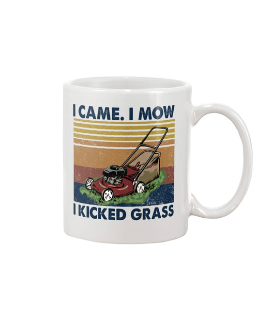 Gardening Coffee Mug | I Came I Mow | Drinkware Gift for Gardener, Plants Lover