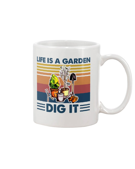 Gardening Coffee Mug | Life's A Garden | Drinkware Gift for Gardener, Plants Lover