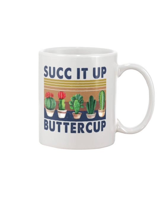 Gardening Coffee Mug | Succ It Up | Drinkware Gift for Gardener, Plants Lover