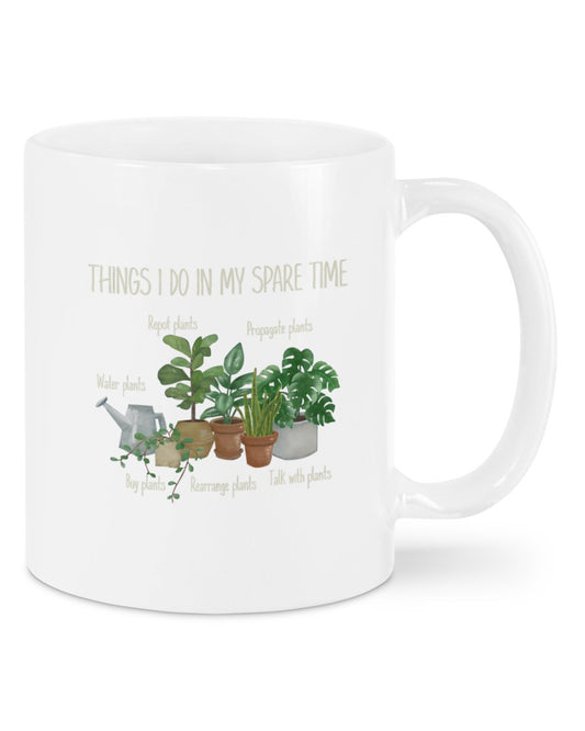 Gardening Coffee Mug | Things I Do In My Spare Time | Drinkware Gift for Gardener, Plants Lover