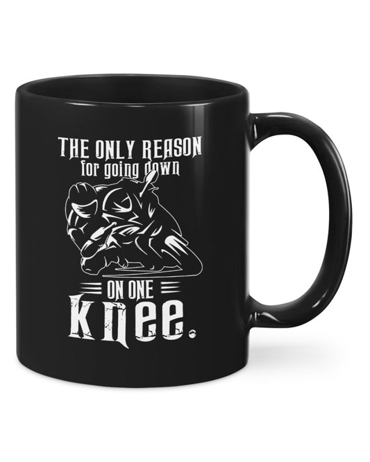 Motorcycle Coffee Mug | On One Knee | Drinkware Gift for Men Women Biker, Motorcyclist