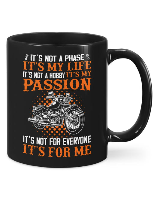 Motorcycle Coffee Mug | It's My Life | Drinkware Gift for Men Women Biker, Motorcyclist