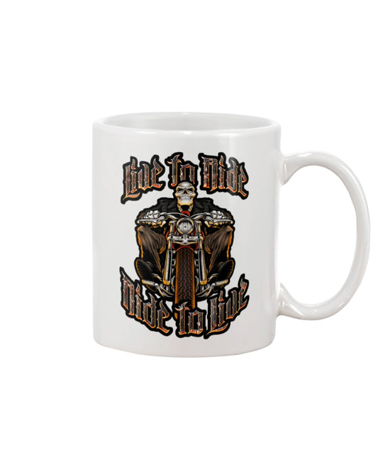 Motorcycle Coffee Mug | Live To Ride | Drinkware Gift for Men Women Biker, Motorcyclist