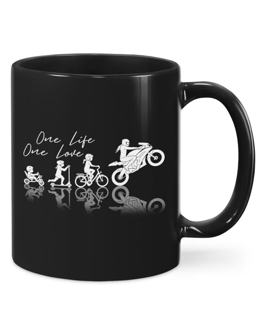 Motorcycle Coffee Mug | Girl Biker | Drinkware Gift for Men Women Biker, Motorcyclist