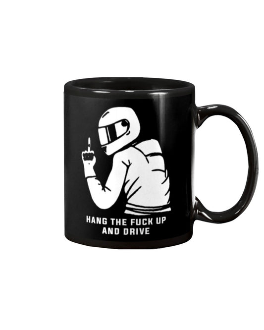 Motorcycle Coffee Mug | Hang The Fk Up | Drinkware Gift for Men Women Biker, Motorcyclist