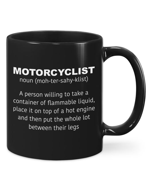 Motorcycle Coffee Mug | Motorcyclist Definition | Drinkware Gift for Men Women Biker, Motorcyclist