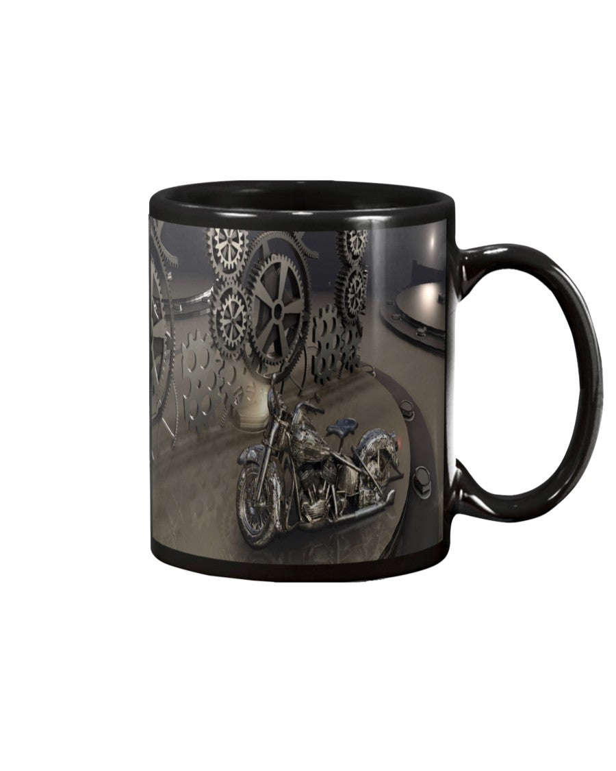 Motorcycle Coffee Mug | Motor Engine | Drinkware Gift for Men Women Biker, Motorcyclist